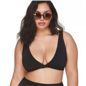 Andie Swim sz XSmall Black The Belmar Top Swimwear New